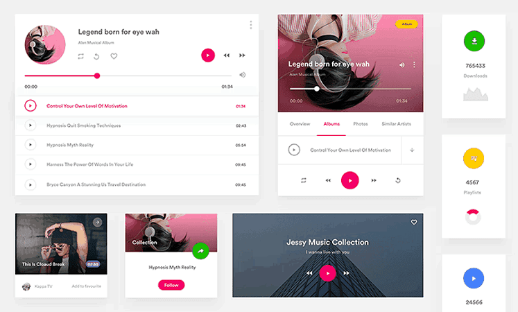 Материальный дизайн для музыкальных приложений от Divan Raj