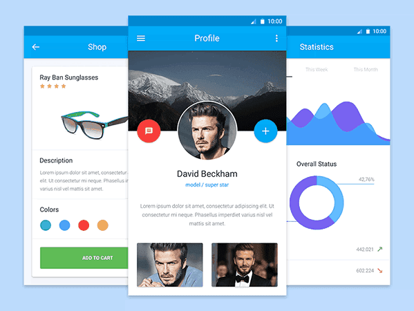 Мобильный материальный дизайн Adrian Goia