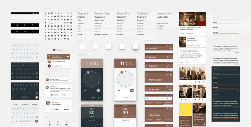 UI материал дизайн Jakub Kośla