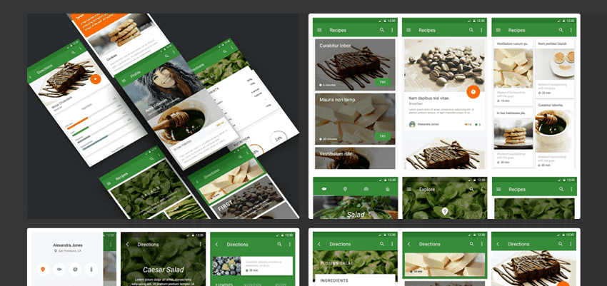 Мобильный материальный дизайн UI8