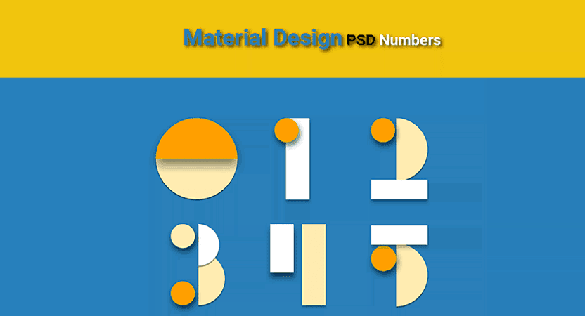 Цифры в стиле материал