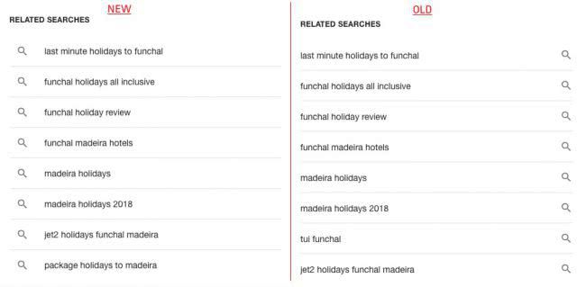 Google обновил дизайн блока «Похожие запросы»