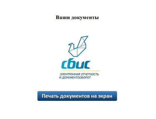 Имитация интерфейса системы СБИС